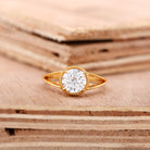 Rosec Jewels-Man Made Diamond Engagement Ring With Split Shank