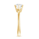 Brilliant Cut Lab Grown Diamond Solitaire Engagement Ring With 6 Prongs Lab - ( EF-VS ) - Rosec Jewels