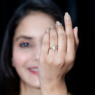 Rosec Jewels-Certified Lab Grown Diamond Vintage Engagement Ring Set With 3 Pieces