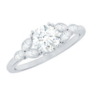 Rosec Jewels-Certified 6 MM Round Diamond Promise Engagement Ring For Her