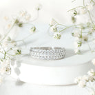 Rosec Jewels-Half Eternity Lab Grown Diamond Wedding Band