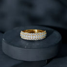 Half Eternity Lab Grown Diamond Wedding Band Lab - ( EF-VS ) - Rosec Jewels