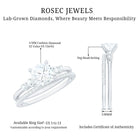 Rosec Jewels-Lab Grown Diamond 6 MM Cushion Engagement Ring with Wedding band