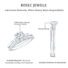 IGI Certified 1 Carat Lab Grown Diamond Cushion Engagement Ring with Wedding Band Lab - ( E-VS1 ) - Rosec Jewels