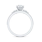 Certified Lab Grown Diamond 6X8 MM Teardrop Bridal Ring Set Lab - ( EF-VS ) - Rosec Jewels