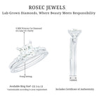 Rosec Jewels-Lab Grown Diamond 6 MM Princess Cut Engagement Ring With Enhancer