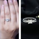 1.2 Carat Lab Grown Diamond Princess Cut Engagement Ring With Enhancer Lab - ( EF-VS ) - Rosec Jewels
