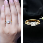 1.2 Carat Lab Grown Diamond Princess Cut Engagement Ring With Enhancer Lab - ( EF-VS ) - Rosec Jewels