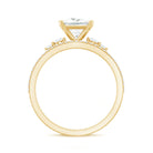 Rosec Jewels-Lab Grown Diamond 6 MM Princess Cut Engagement Ring With Enhancer