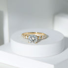 Rosec Jewels-3 Carat IGI Certified Lab Grown Diamond Cushion Cut Engagement Ring with Side Stones