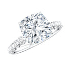 Rosec Jewels-IGI Certified 2 Carat Cushion Cut Lab Grown Diamond Engagement Ring with Side Stones