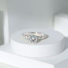 Rosec Jewels-IGI Certified 2 Carat Cushion Cut Lab Grown Diamond Engagement Ring with Side Stones