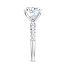 Rosec Jewels-5 Carat Cushion Cut Lab Diamond Huge Engagement Ring with IGI Certificate