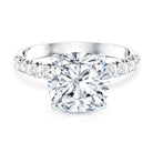Rosec Jewels-5 Carat Cushion Cut Lab Diamond Huge Engagement Ring with IGI Certificate
