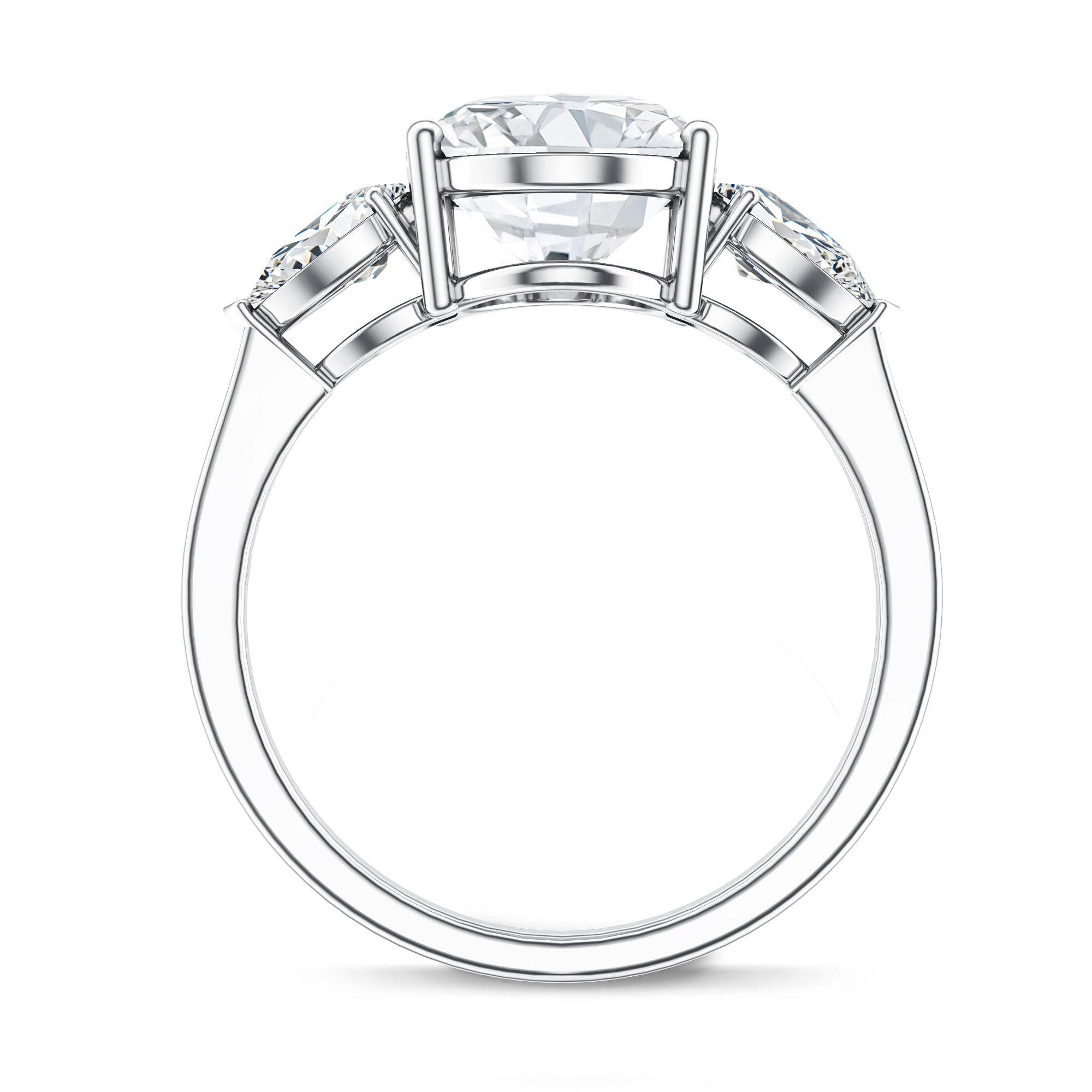 Rosec Jewels-3 Carat Oval Lab Created Diamond Engagement Ring with IGI Certificate