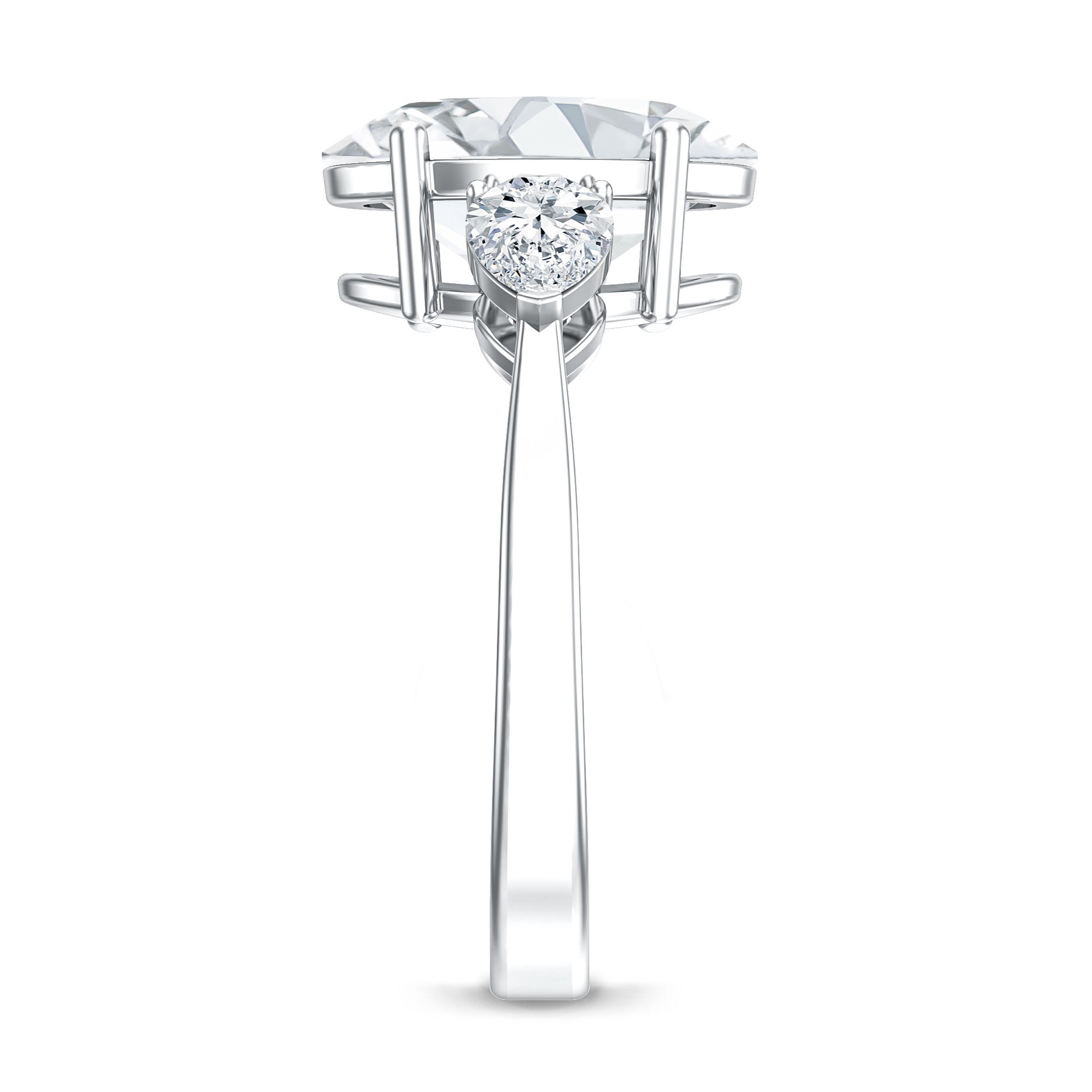 Rosec Jewels-3 Carat Oval Lab Created Diamond Engagement Ring with IGI Certificate