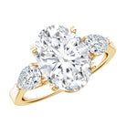 Rosec Jewels-3 Carat Oval Lab Created Diamond Engagement Ring with IGI Certificate