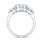 Rosec Jewels-4 Carat Oval Lab Grown Diamond Three Stone Engagement Ring IGI Certified