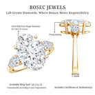 Rosec Jewels-IGI Certified 5 Carat Oval Lab Grown Diamond Big Engagement Ring with Pear Side Stones