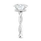 Rosec Jewels-IGI Certified Oval Shape Lab Grown Diamond Infinity Band Engagement Ring 3 Carat