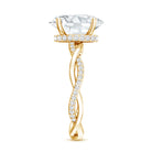 Rosec Jewels-IGI Certified Oval Shape Lab Grown Diamond Infinity Band Engagement Ring 3 Carat