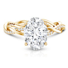 Rosec Jewels-IGI Certified Oval Shape Lab Grown Diamond Infinity Band Engagement Ring 3 Carat