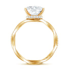 Rosec Jewels-IGI Certified 4 Carat Oval Lab Grown Diamond Huge Engagement Ring with Braided Band