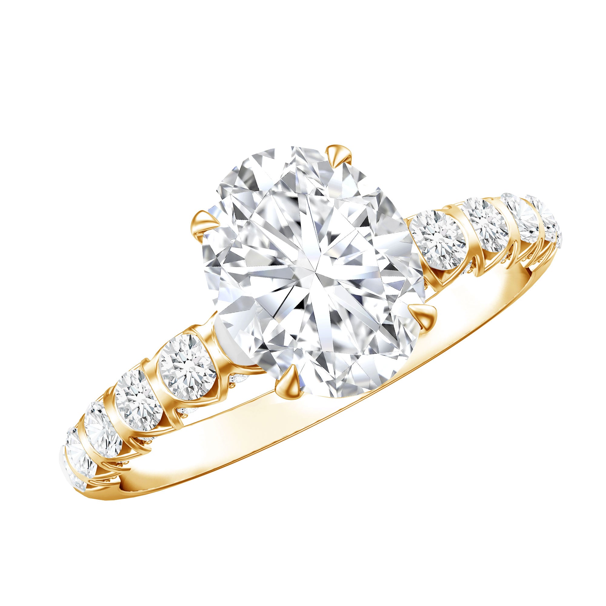 Rosec Jewels-Oval 2 Carat Lab Grown Diamond Solitaire Engagement Ring IGI Certified