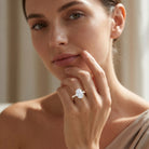 Lab Grown Diamond Oblong Engagement Ring 3 Carat with IGI Certificate Lab - ( E-VS1 ) - Rosec Jewels
