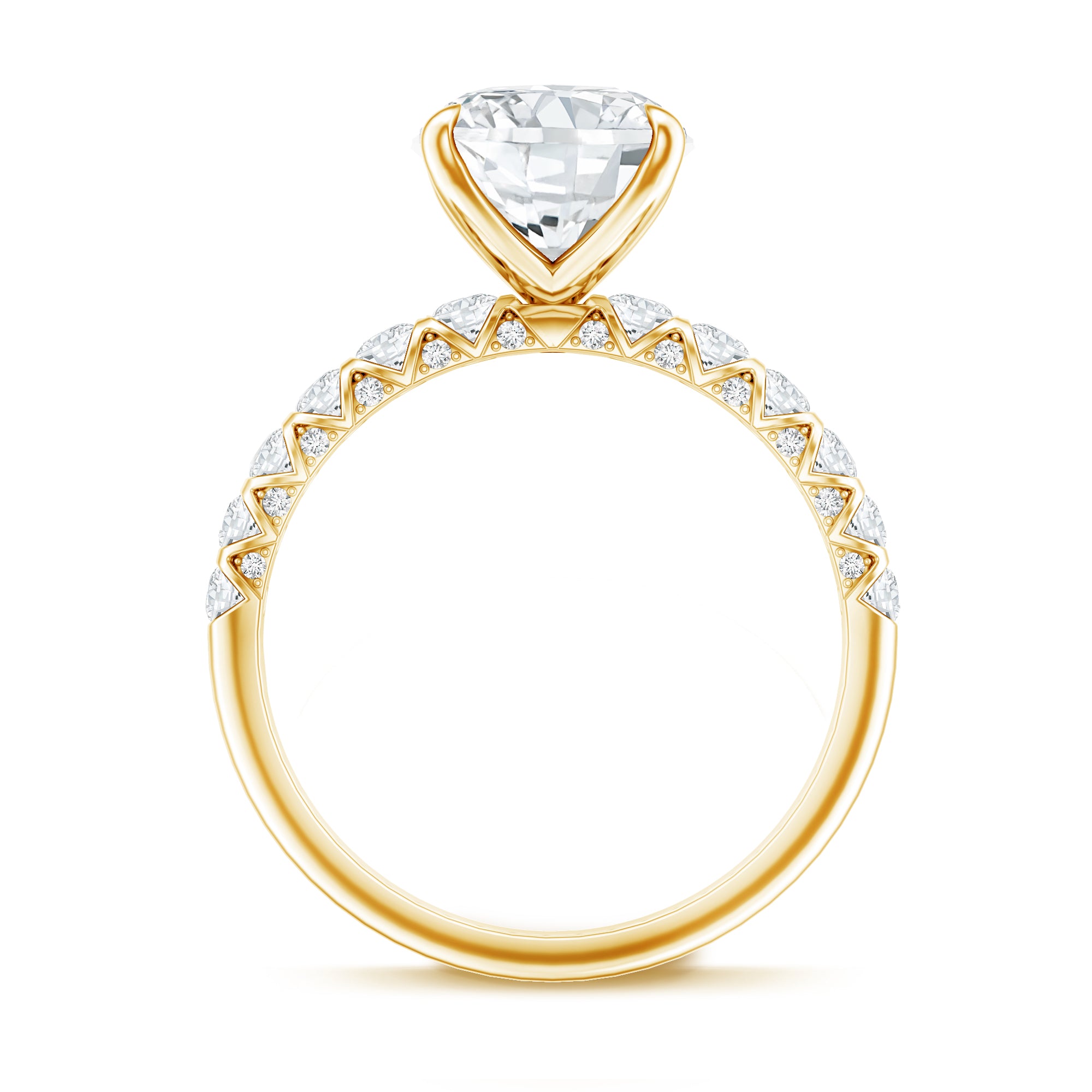 Rosec Jewels-Lab Grown Diamond Oblong Engagement Ring 3 Carat with IGI Certificate