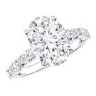 Rosec Jewels-3 Carat Oval Lab Grown Diamond Statement Engagement Ring with IGI Certificate
