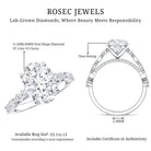 Rosec Jewels-3 Carat Oval Lab Grown Diamond Statement Engagement Ring with IGI Certificate