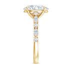 Rosec Jewels-3 Carat Oval Lab Grown Diamond Statement Engagement Ring with IGI Certificate