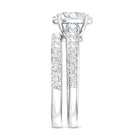 Rosec Jewels-IGI Graded 2 Carat Lab Grown Diamond Oval Engagement Ring Set