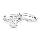 Rosec Jewels-3 Carat IGI Certified Lab Grown Diamond Oval Wedding Ring Set for Her