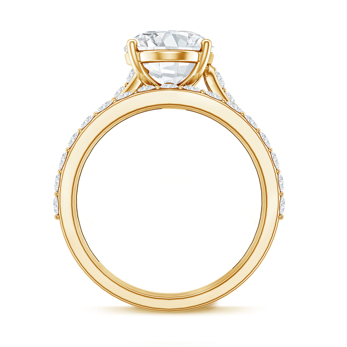 Rosec Jewels-3 Carat IGI Certified Lab Grown Diamond Oval Wedding Ring Set for Her