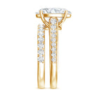 Rosec Jewels-3 Carat IGI Certified Lab Grown Diamond Oval Wedding Ring Set for Her