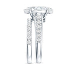 Rosec Jewels-IGI Certified Lab Grown Diamond 5 Carat Oval Engagement Ring with Wedding Band