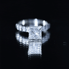 2 Carat IGI Certified Lab Grown Diamond Princess Cut Engagement Ring Lab - ( E-VS1 ) - Rosec Jewels