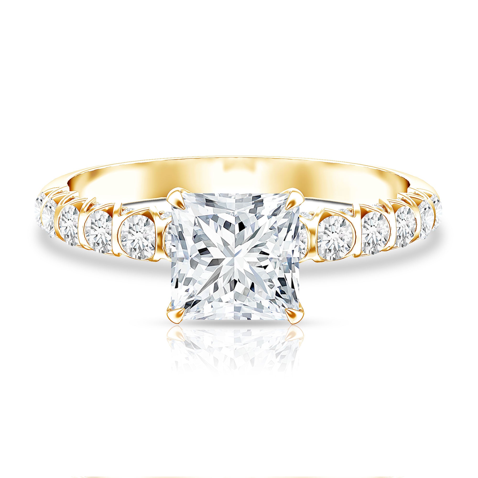 Rosec Jewels-2 Carat IGI Certified Lab Grown Diamond Princess Cut Engagement Ring