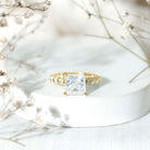 Rosec Jewels-IGI Certified Lab Grown Diamond 3 Carat Square Cut Engagement Ring