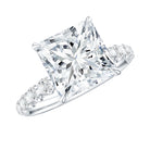 Rosec Jewels-Princess Cut Lab Grown Diamond 4 Carat Engagement Ring IGI Certified