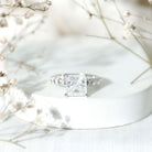 Rosec Jewels-Princess Cut Lab Grown Diamond 4 Carat Engagement Ring IGI Certified
