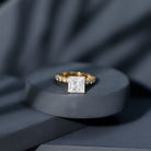 Princess Cut Lab Grown Diamond 4 Carat Engagement Ring IGI Certified Lab - ( E-VS1 ) - Rosec Jewels