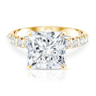 Princess Cut 5 Carat Lab Grown Big Diamond Engagement Ring IGI Certified Lab - ( E-VS1 ) - Rosec Jewels