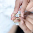 Rosec Jewels-Princess Cut 4 Carat Lab Grown Diamond Braided Engagement Ring IGI Certified
