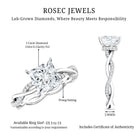 IGI Certified 2 Carat Princess Cut Lab Diamond Braided Engagement Ring with Hidden Halo Lab - ( E-VS1 ) - Rosec Jewels
