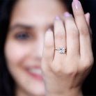 IGI Certified 2 Carat Princess Cut Lab Diamond Braided Engagement Ring with Hidden Halo Lab - ( E-VS1 ) - Rosec Jewels