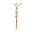 Rosec Jewels-IGI Certified 1 Carat Lab Grown Diamond Engagement Ring with Wedding Band Set
