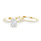 Rosec Jewels-IGI Certified 1 Carat Lab Grown Diamond Engagement Ring with Wedding Band Set
